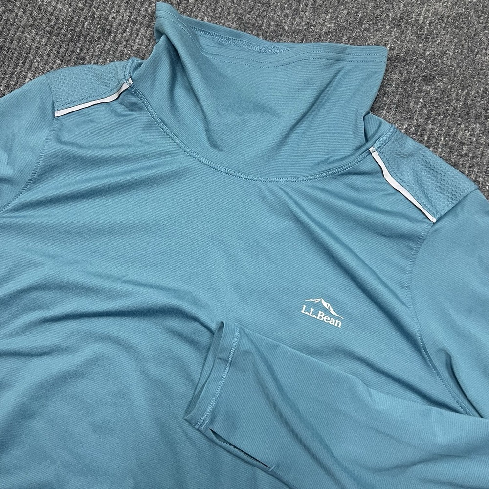LL Bean UPF 50+ Sun Shirt Women Large Mock Neck Long Sleeve Quick-Dry Rashguard